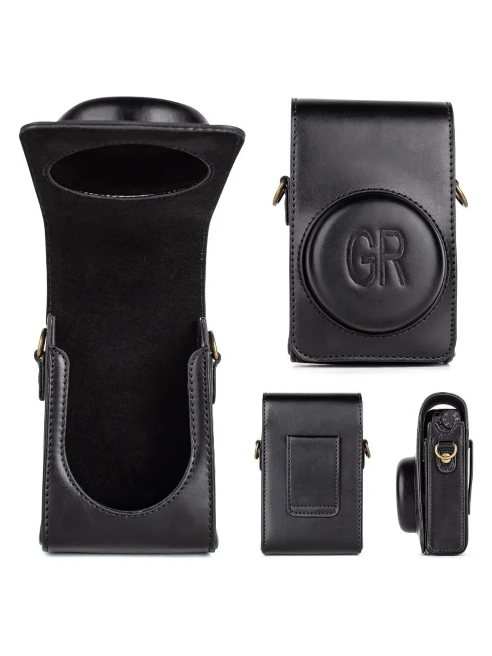 Black Camera Case for Ricoh GR/GR II/GR III/IIIx/GR IV Digital Camera PU Leather